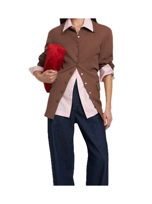 Dries Van Noten Giacca Benny in gabardina di lana DRIES VAN NOTEN | 25101040011761176811 TAUPE